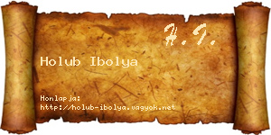 Holub Ibolya névjegykártya